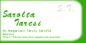 sarolta tarcsi business card